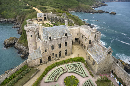 France, Cotes d'Armor, Grand Site de France Cap d'Erquy – Cap Frehel, Plevenon, 15th century La Latte Fort or Roche Goyon castle, the Governor's house