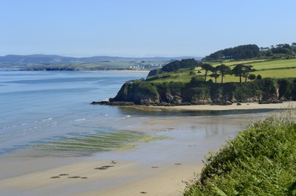France, Finistère (29), Douarnenez, la Baie de Douarnenez depuis la plage de Kervignac