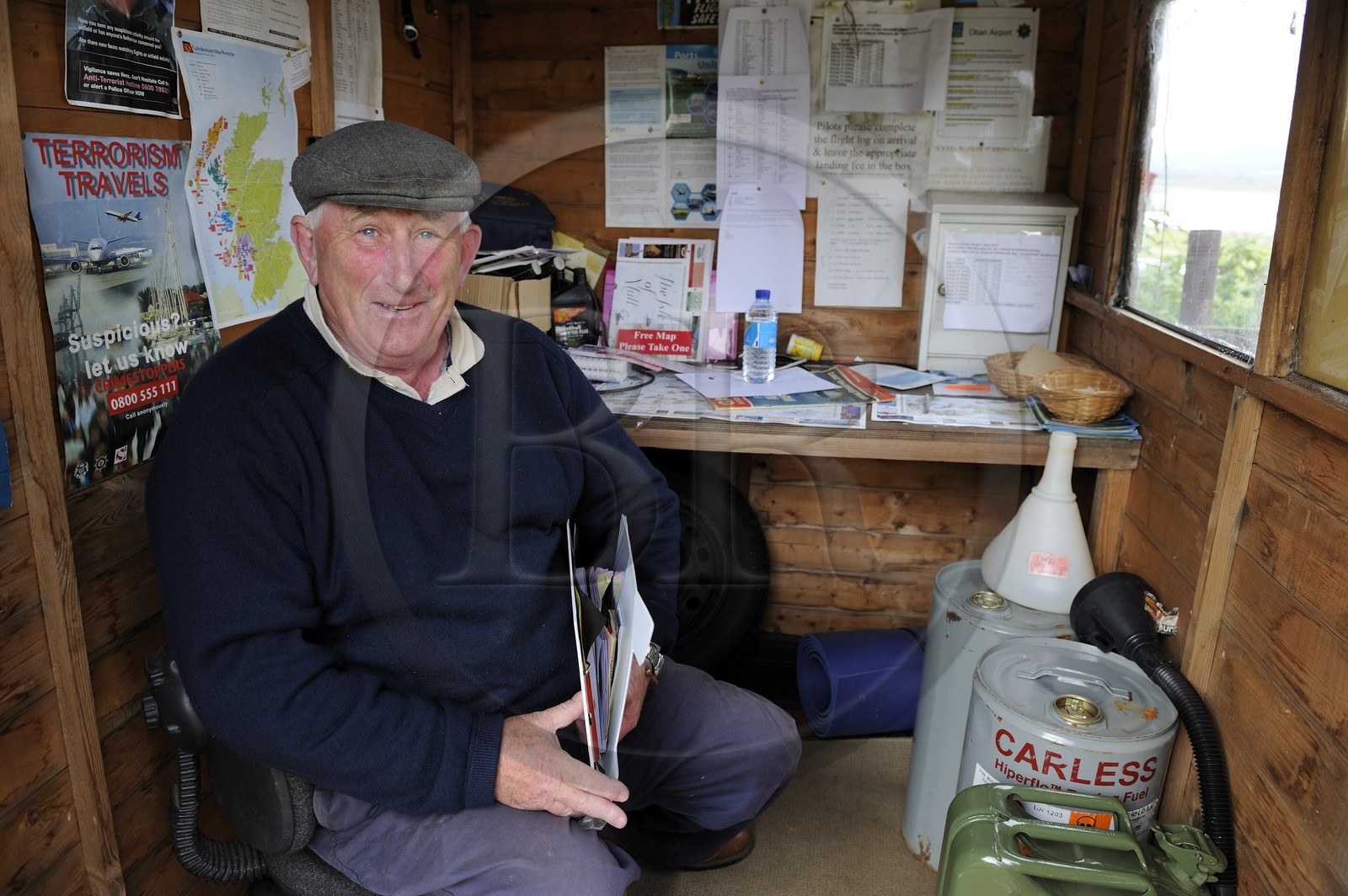 Royaume-Uni, Ecosse, Highland, Hébrides intérieures, Ile de Mull, le Sound of Mull à l'aérodrome privé de Glenforsa dirigé par David Howitt