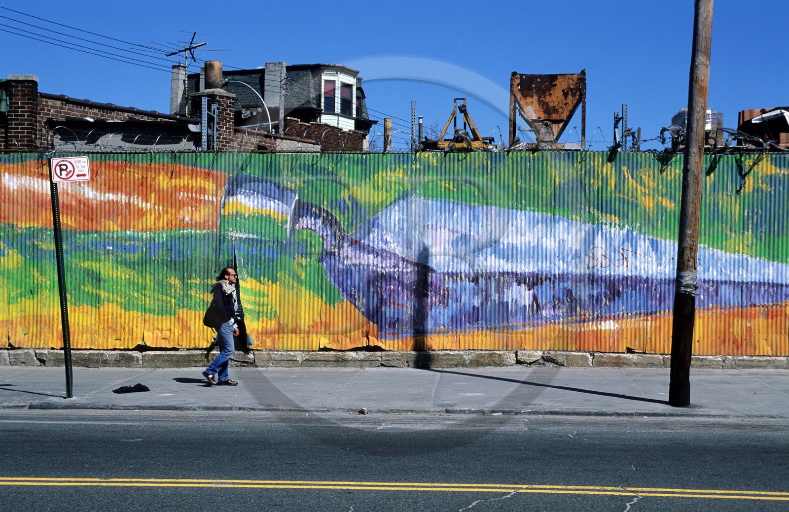 Etats-Unis, New York, Queens, graffitis à Long Island City