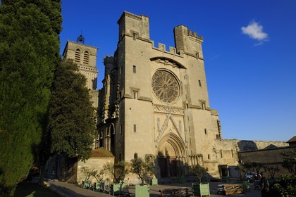 France, Hérault (34), Béziers, la cathédrale Saint-Nazaire