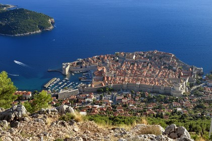 Croatia, Dalmatia, Dalmatian coast, Dubrovnik, Historic Centre listed as World Heritage by UNESCO, the old town surrounded by ramparts