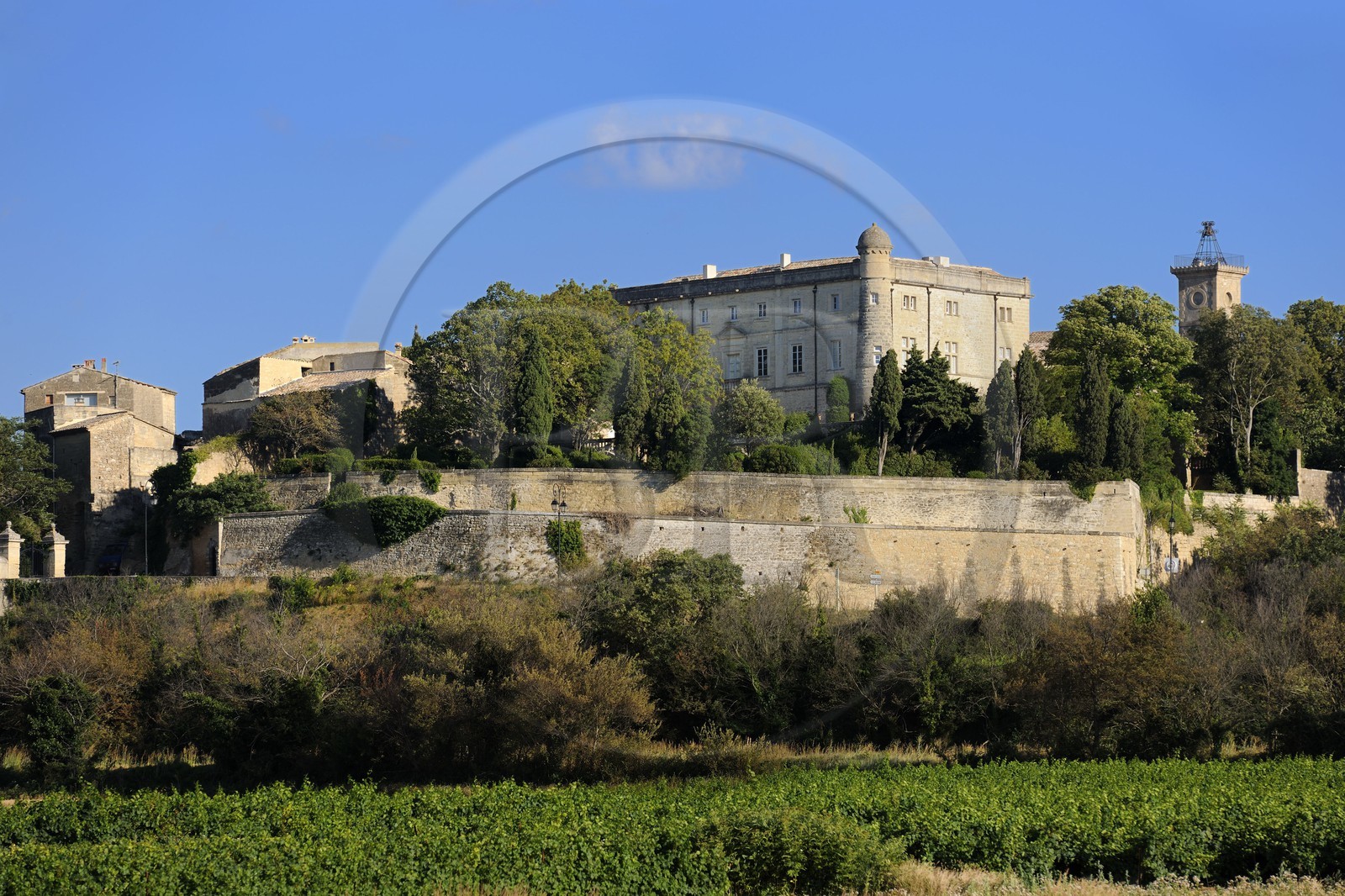 France, Gard (30), région du Pays d'Uzège, château de Saint-Siffret