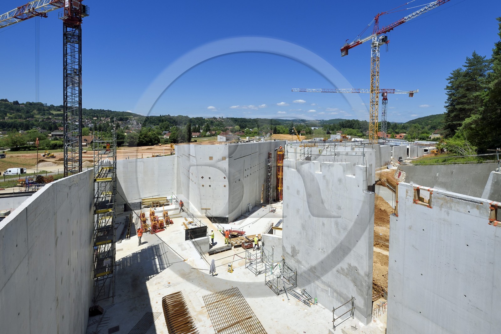 France, Dordogne (24), Montignac, chantier du futur Centre International de l'Art pariétal de Montignac-Lascaux (Lascaux 4)
