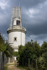 France, Loire-Atlantique (44), Estuaire de la Loire, Saint-Nazaire, pointe de l'Eve, phare d'Aiguillon