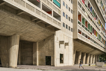 France, Bouches du Rhone, Marseille, architectural work of Le Corbusier, listed as World heritage by UNESCO, the Cité Radieuse by the architect Le Corbusier bordering the boulevard Michelet