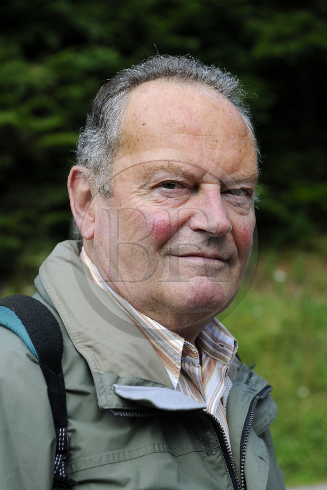 France, Bas-Rhin (67), chemin des passeurs au Donon sur la trace de la filière d'évasion du Rehtal, Hubert Ledig, dont le père, (du même prénom) était passeur pendant la deuxième guerre mondiale