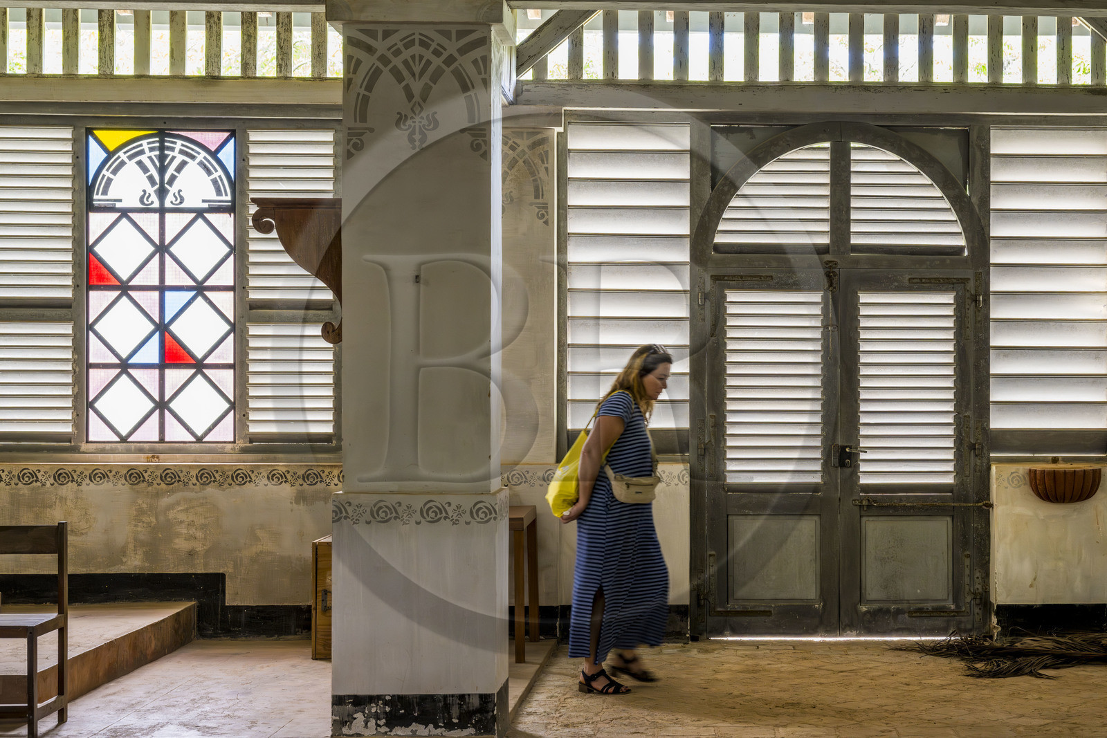 France, Guyane, Kourou, Iles du Salut, Ile Royale, la chapelle de Notre-Dame Immaculée du Salut
