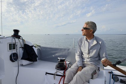 France, Finistere, La Foret Fouesnant, Glenan islands, the Pogo 10.50 sailboat