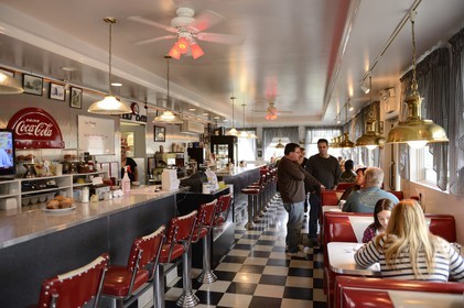 Etats-Unis, New York, Copake, petit déjeuner dans un dinner