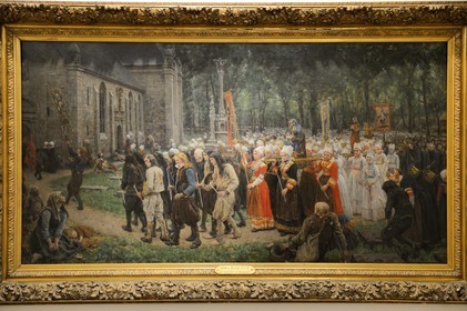 France, Finistère (29), Quimper, musée des Beaux Arts, Le Pardon de Kergoat (1891) du peintre Jules Breton