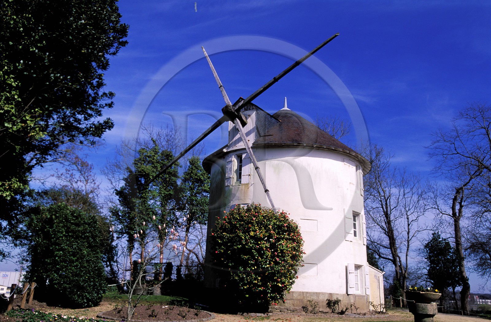 France, Morbihan, Lorient, military arsenal, harbour enclosure, a windmill