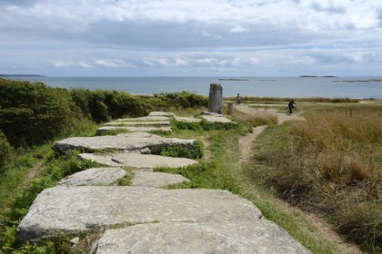 France, Morbihan, Gulf of Morbihan (Golfe du Morbihan), Locmariaquer, Dolmen des Pierres Plates