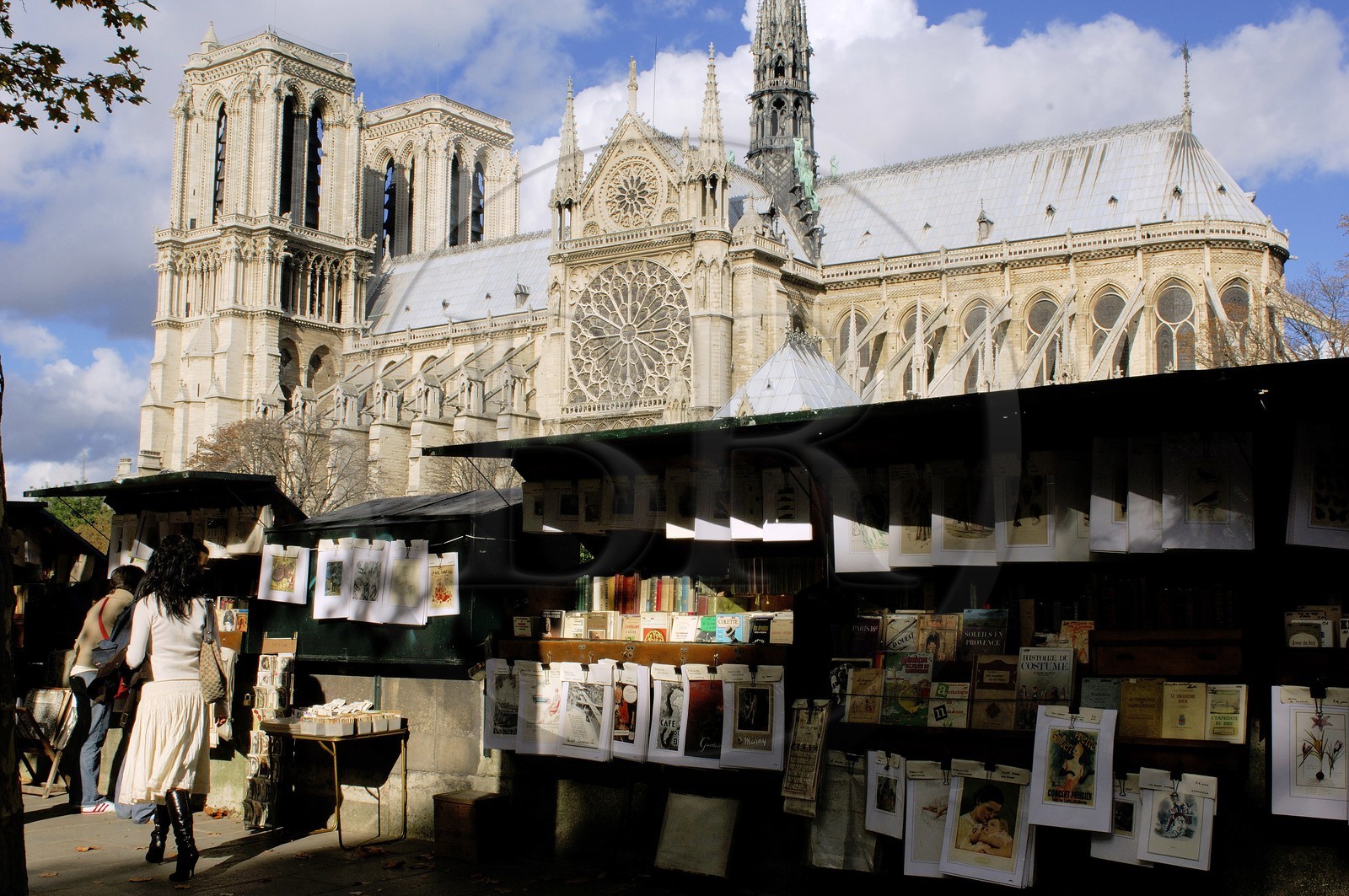 France, Paris (75), les bouquinistes sur les quais, la cath