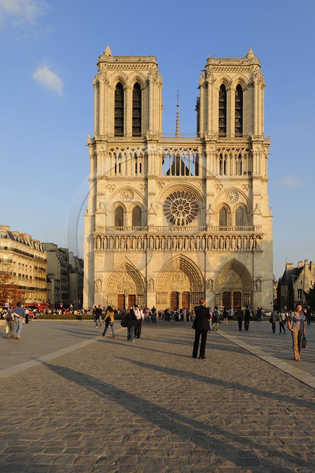 France, Paris (75), Ile de la Cité, cathédrale Notre-Dame de Paris, la façade occidentale