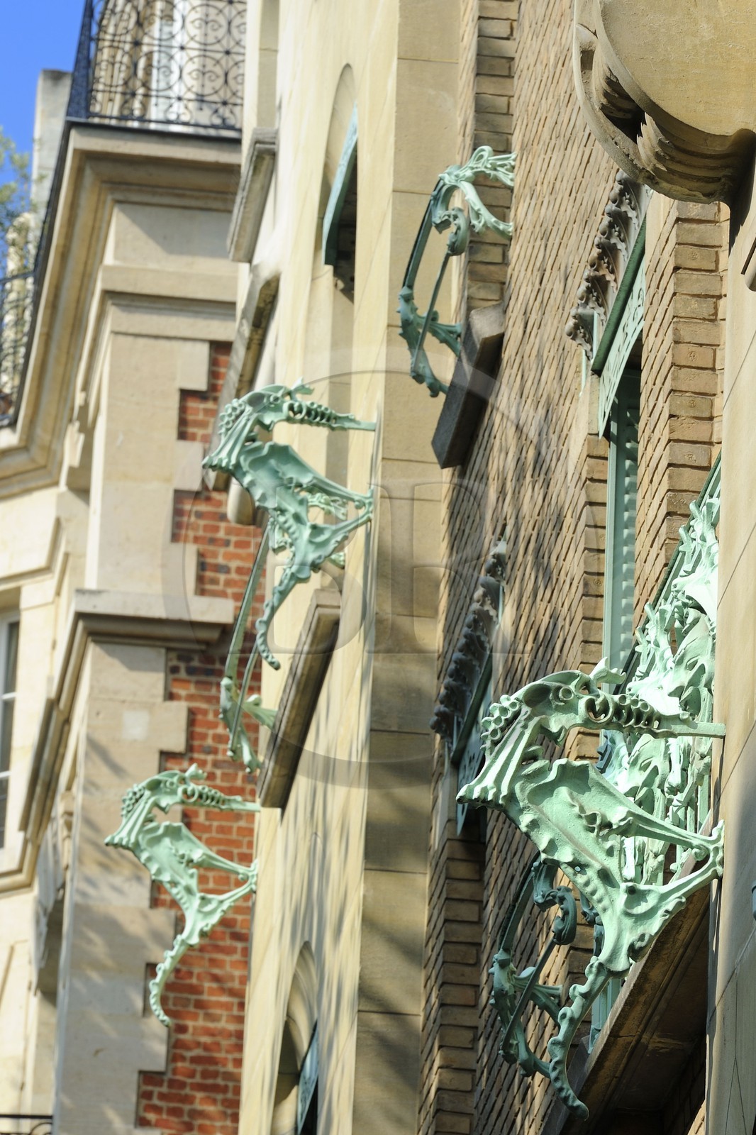 France, Paris, the Castel-Beranger, 14 rue La Fontaine building in Art Nouveau style by Hector Guimard