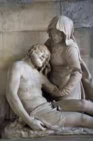 France, Meuse (55), Etain, église Saint Martin, Pieta attribuée au sculpteur Ligier Richier (XVIème siècle)