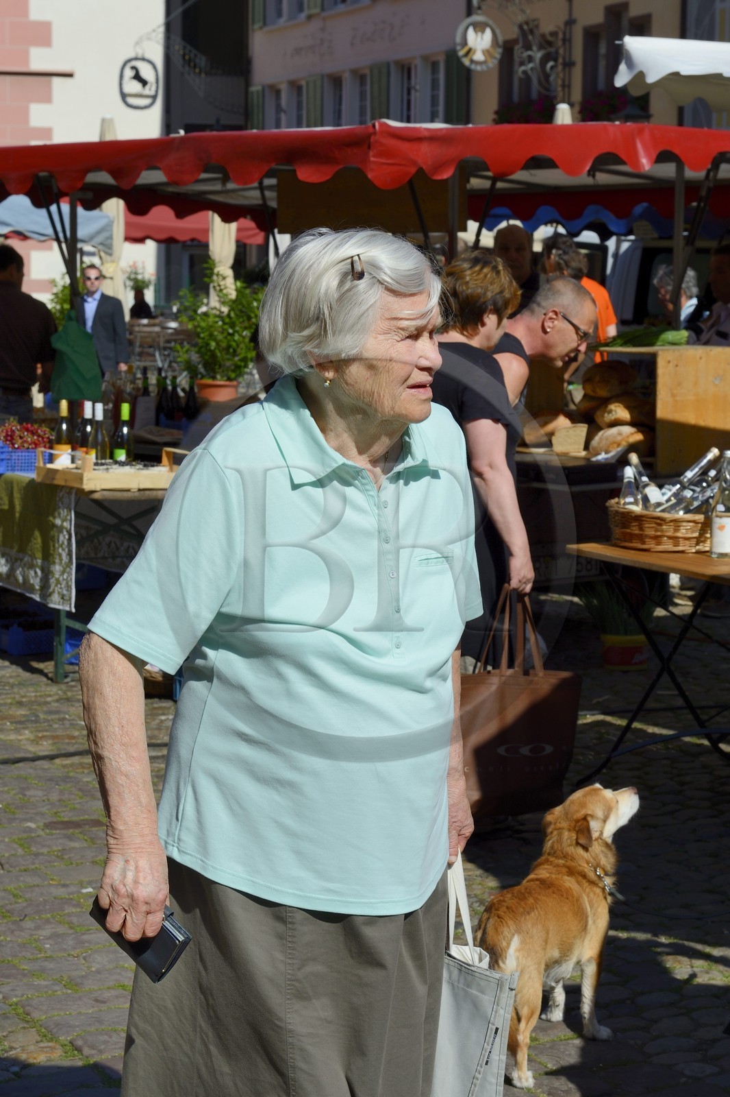 Germany, Baden-Wurttemberg, Freiburg im Breisgau, market day on Munsterplatz