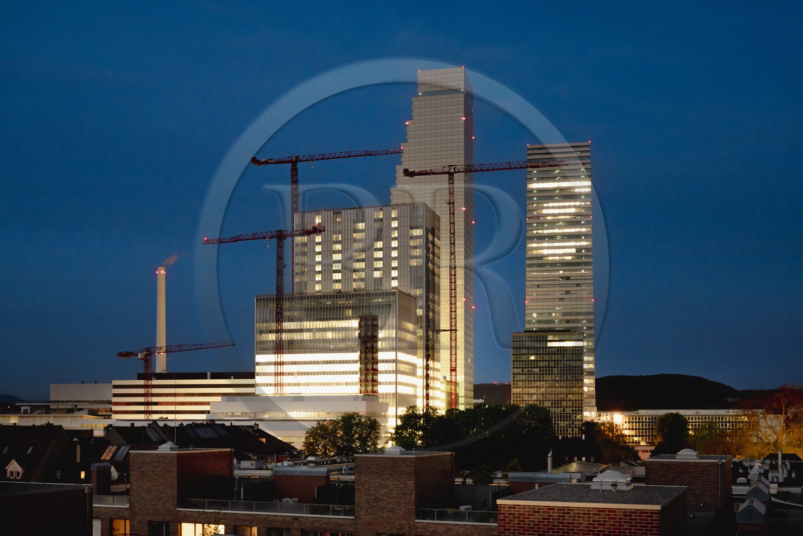 Suisse, Bâle, les Tours Roche, les plus hautes de Suisse signées par les architectes Herzog et de Meuron
