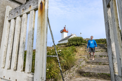 France, Finistère (29), Pays des Abers, estuaire de l'Aber Wrac'h, phare de l'Ile Wrac'h