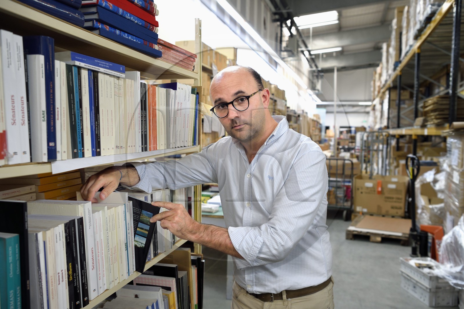 France, Pyrenees Atlantiques, Basque Country, Biarritz, Jean Le Gall General Director of Atlantica Editions