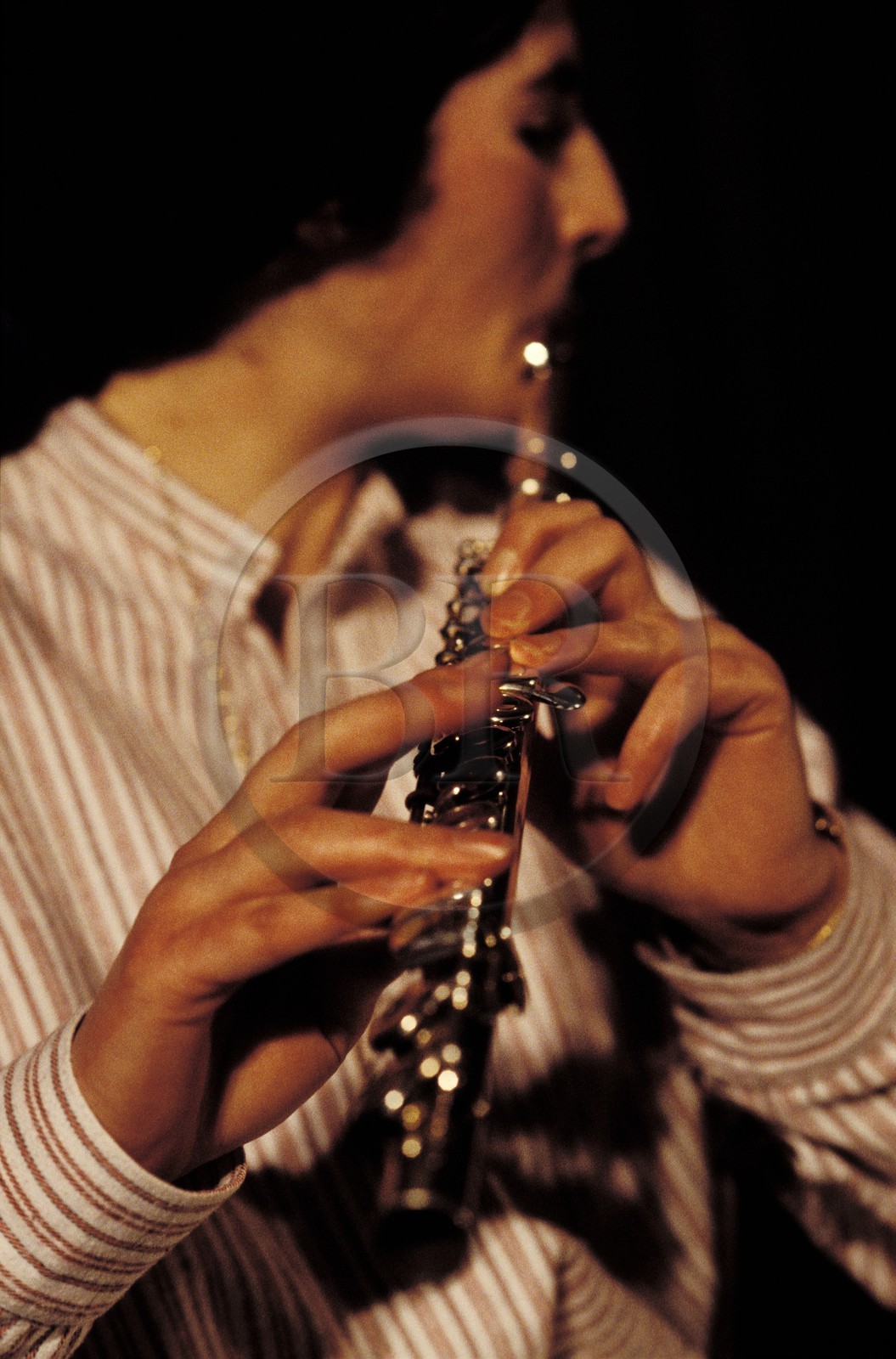 Republic of Ireland, Dublin, flutist in a pub