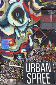 Germany, Berlin, RAW Tempel, the Mecca of the urban and free art between Revaler Strasse and the railroad station Warschauer Strasse, artist's studio in the alternative space Urban Spree