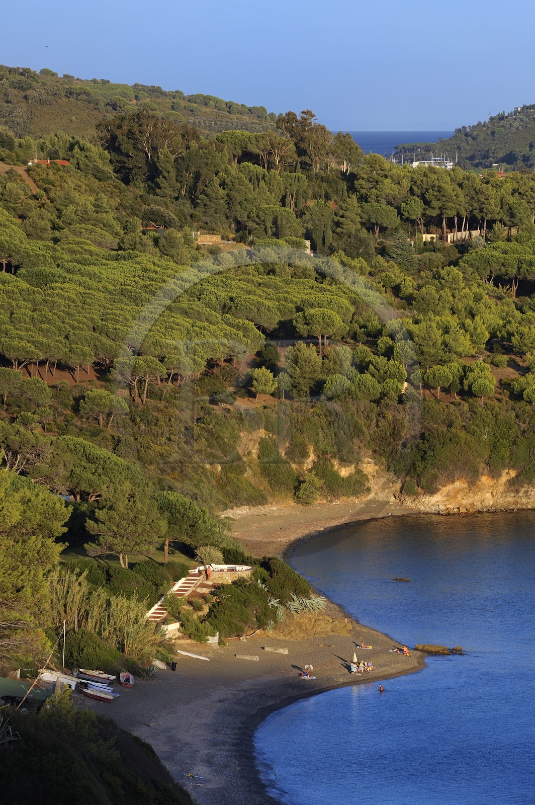 Italy, Tuscany, Elba Island, Norsi beach on the South coast