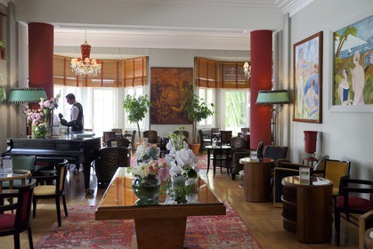 France, Alpes-Maritimes (06), Antibes,  Juan-les-Pins, hotel Belle Rives, le Piano-bar Fitzgerald