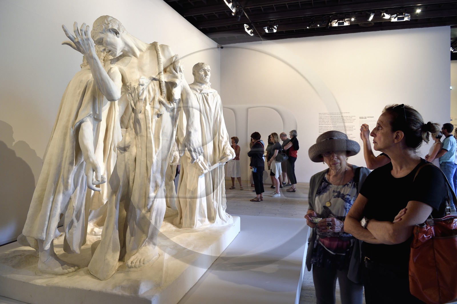 France, Paris (75), Grand Palais, exposition du centenaire (de la mort) d'Auguste Rodin, platre des Bourgeois de Calais