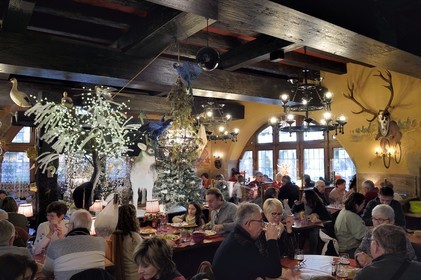 France, Bas-Rhin (67), Obernai, restaurant winstub brasserie La Halle aux Blés