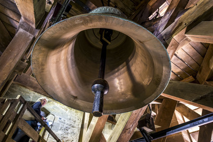 France, Ille et Vilaine, Cote d'Emeraude (Emerald Coast), Saint Malo, Saint-Vincent Cathedral of Saint-Malo, one of the five bells