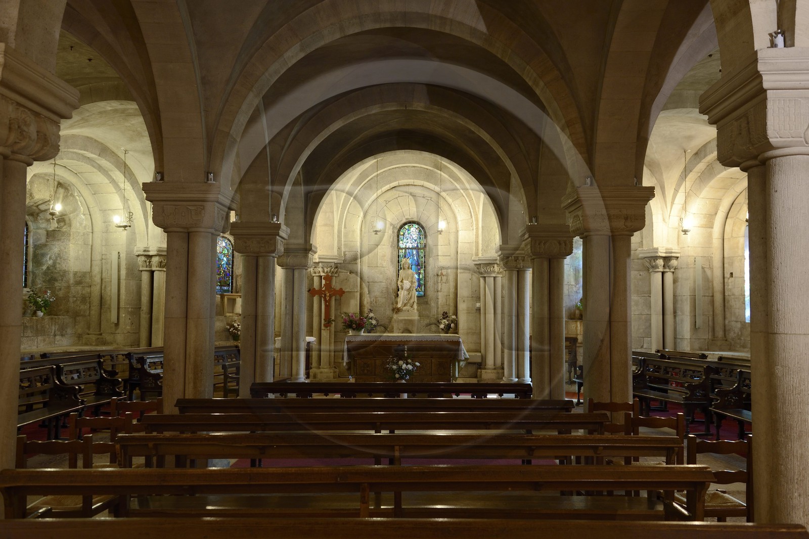 France, Meuse, Verdun, district of Ville Haute (Upper Town), Cathedral of the 10th century, eastern crypt