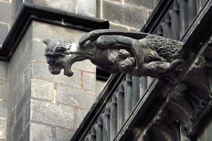 France, Puy-de-Dôme (63), Clermont-Ferrand, cathédrale Notre-Dame de l'Assomption du XIIIe siècle, gargouilles