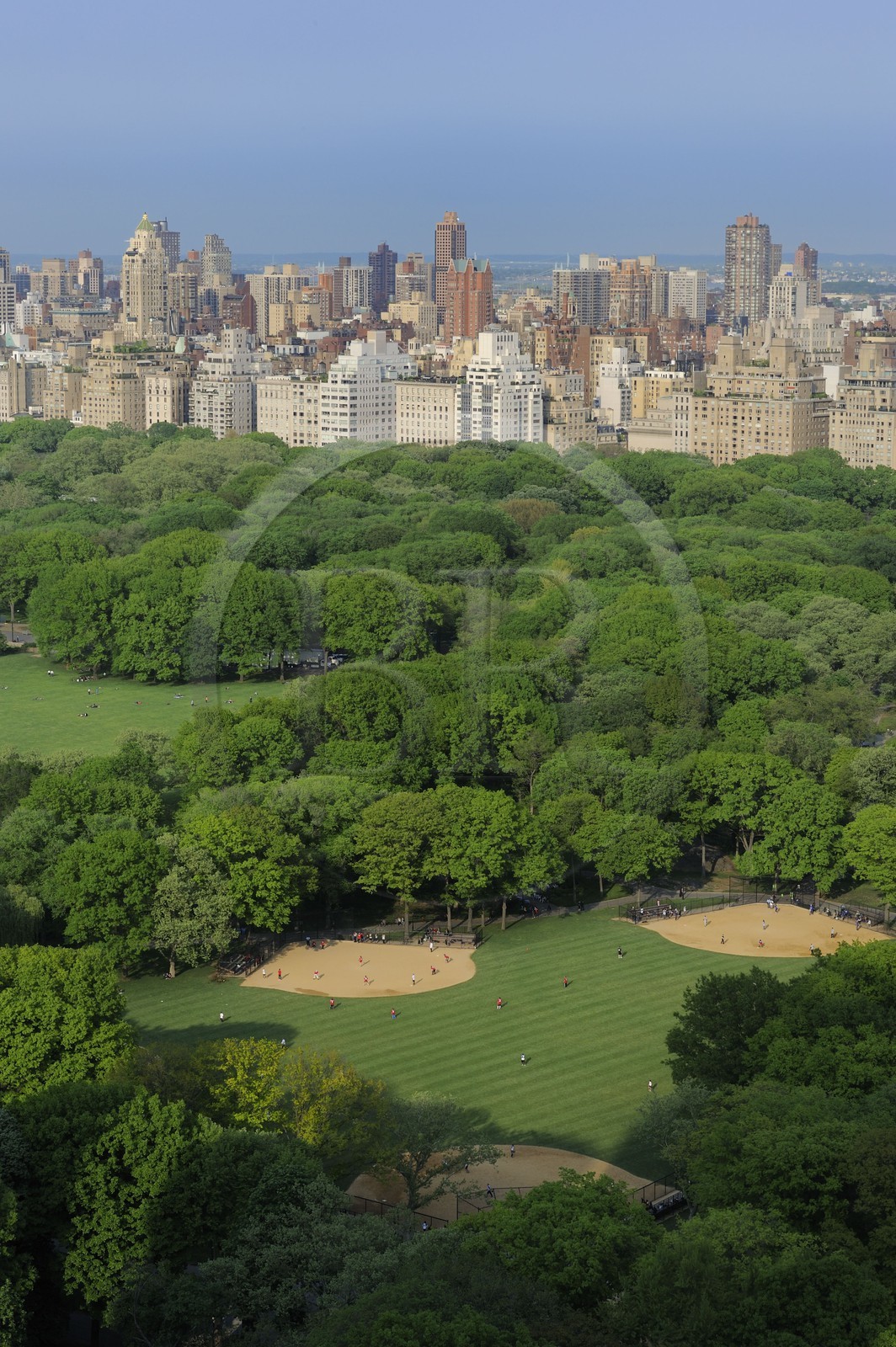 Etats-Unis, New York, Manhattan, Central Park et les gratte-ciel de Central Park East
