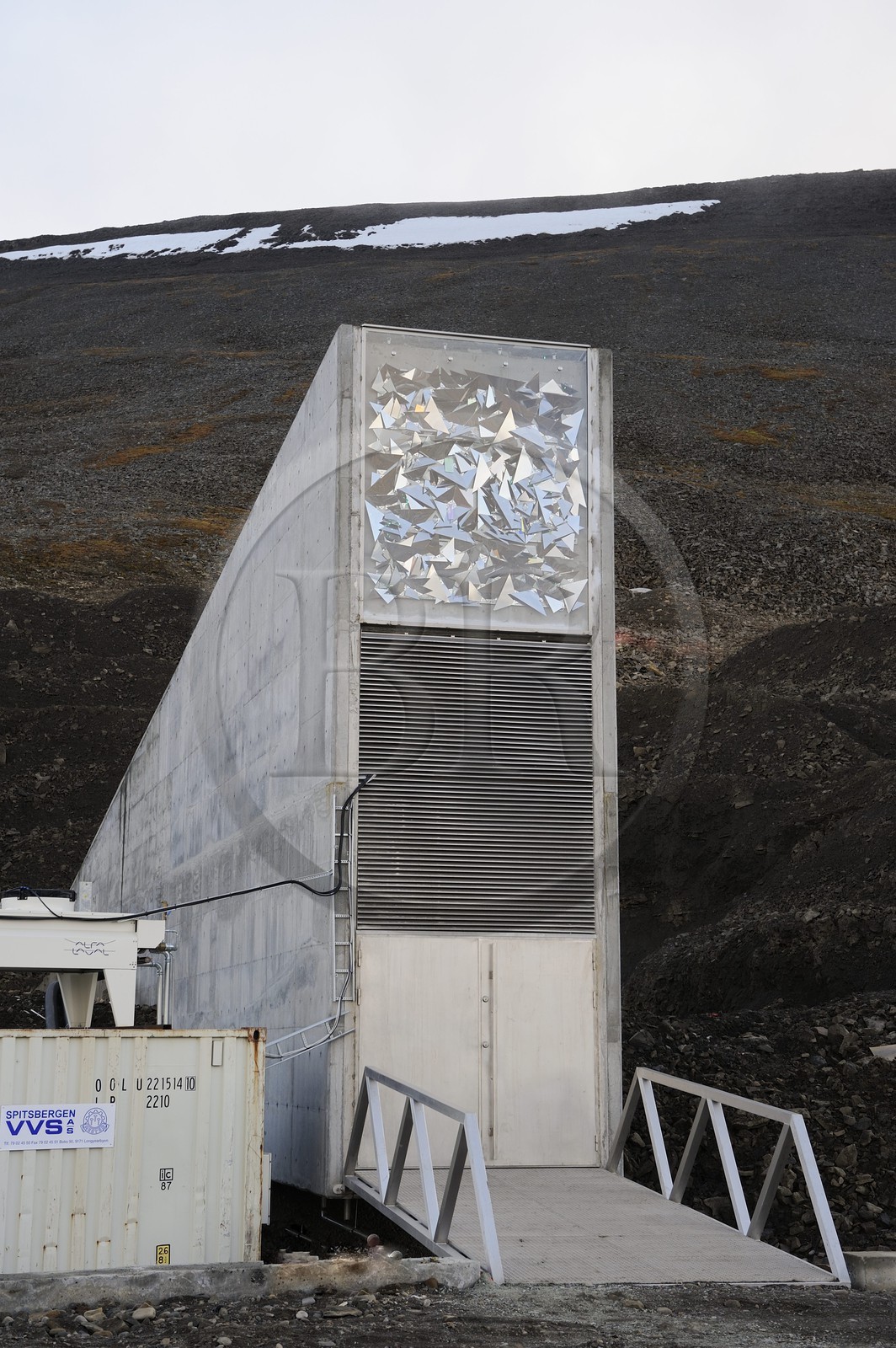 Norvège, Svalbard (Spitzberg), Longyearbyen, le Svalbard Global Seed Vault (Banque de graines)