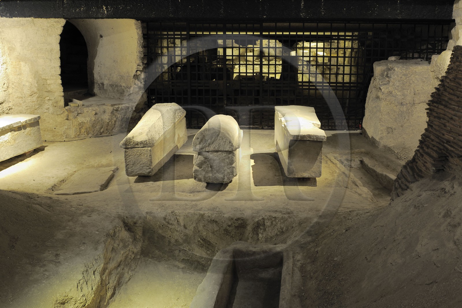 France, Seine-Saint-Denis (93), Saint-Denis, la basilique de Saint-Denis, la crypte archéologique
