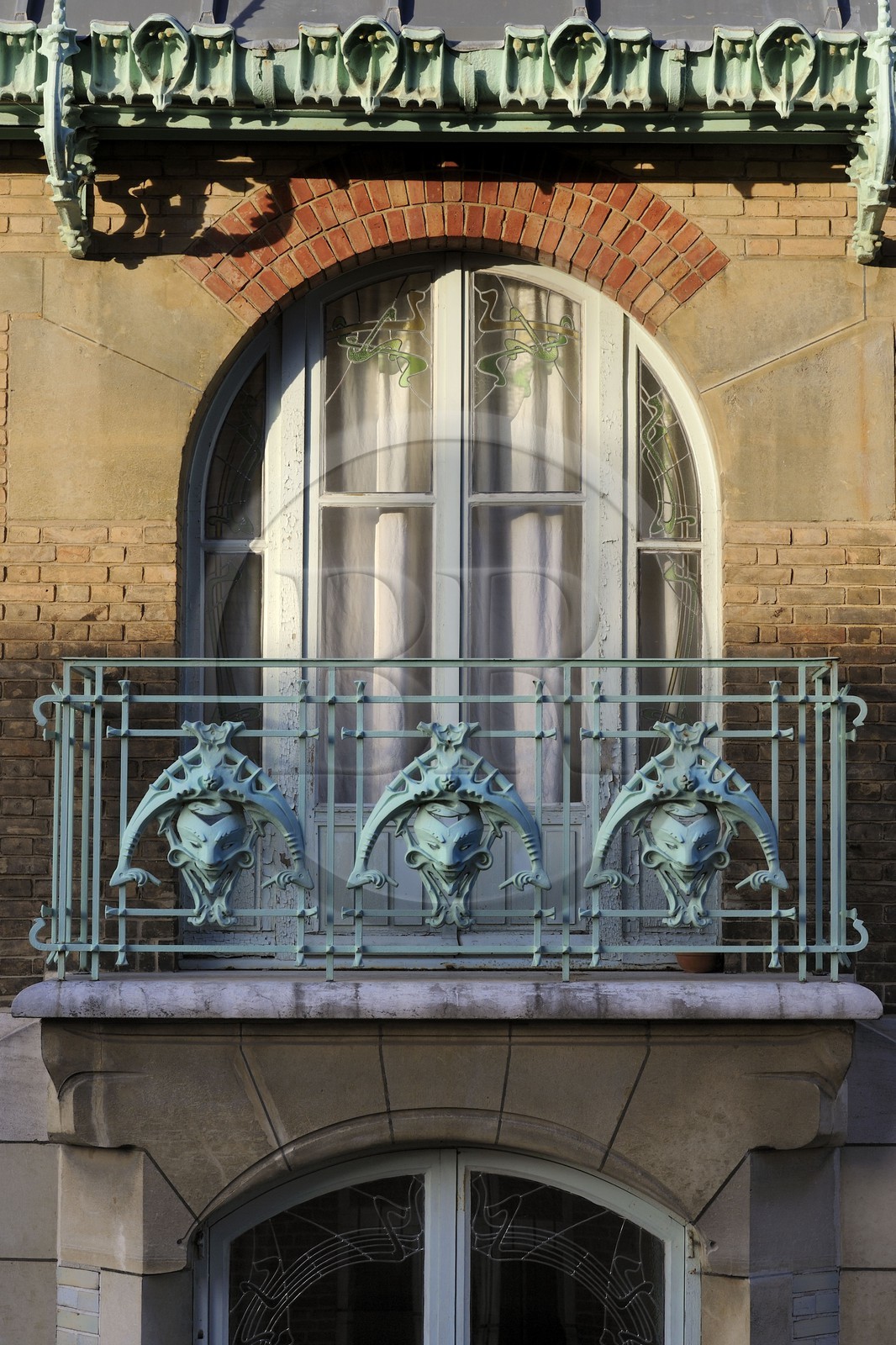 France, Paris (75), le Castel-Beranger, immeuble du 14 rue La Fontaine de style Art Nouveau  par Hector Guimard