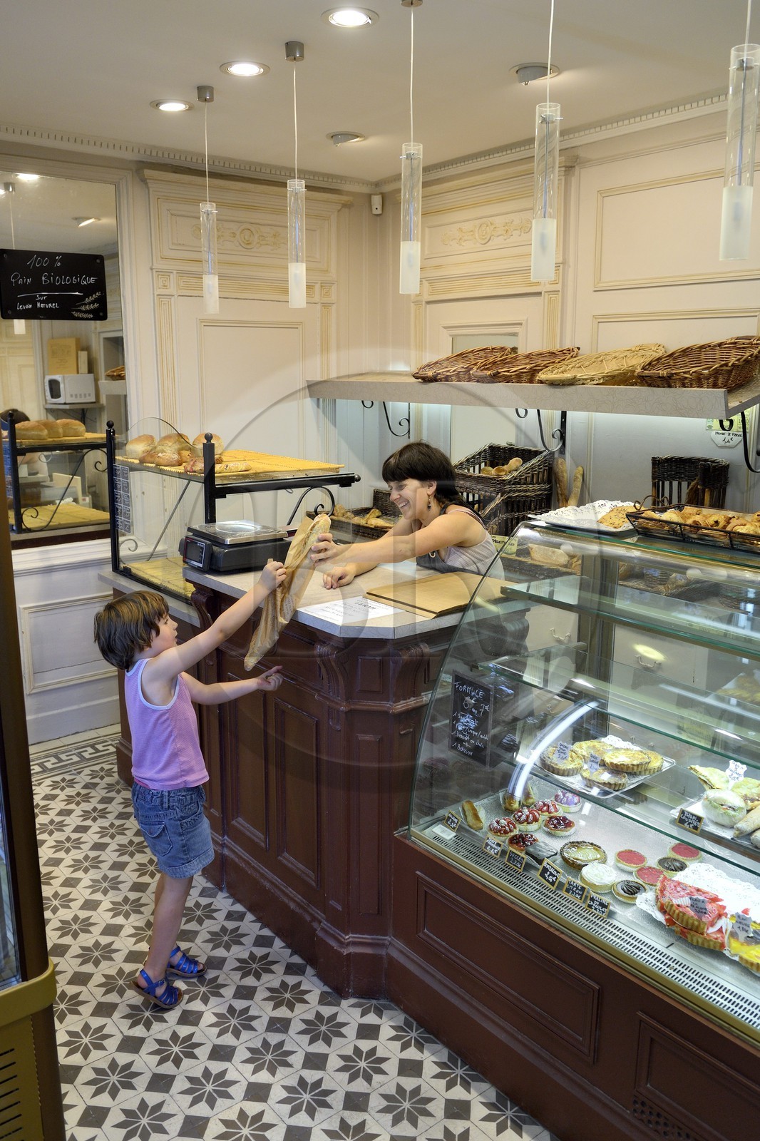 France, Rhone, Lyon, the bakery Saint Vincent on the Quai Saint Vincent