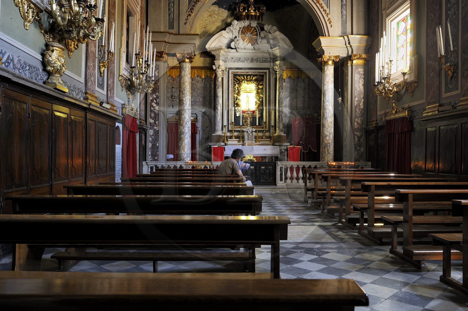 Italy, Tuscany, Elba Island, Portoferraio, Church of Mercy (Misericordia Reverenda) in Via Napoleone, Madame Mere came there to pray as well as Napoleon