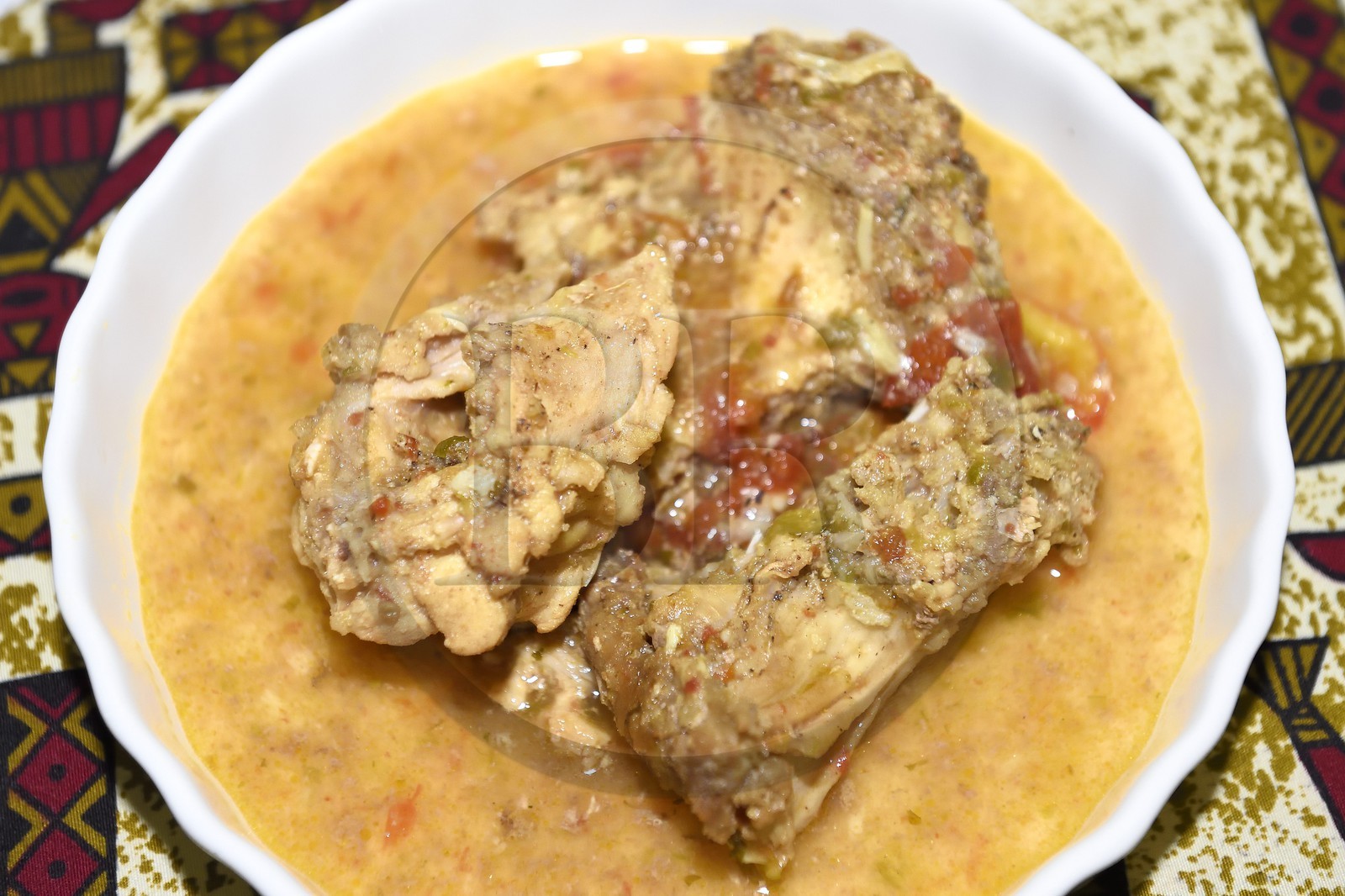 Gabon, Libreville, python dish with sauce