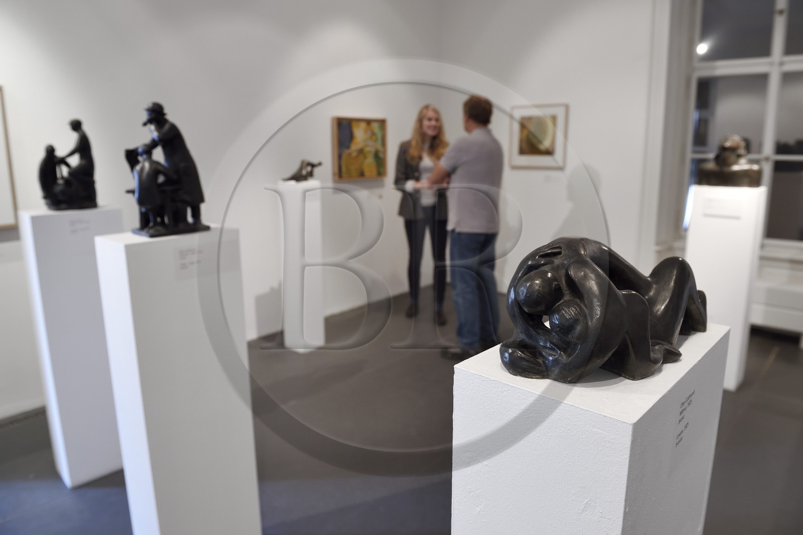 République Tchèque, Prague, quartier de Kampa, musée Kampa fondation privée consacrée à l’art moderne et contemporain,  œuvres d'Otto Gutfreund et de Frantisek Kupka