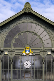 France, Loire-Atlantique (44), Saint-Nazaire, les halles du quartier de Méan-Penhoët sont les anciennes halles du centre-ville jusqu'aux années 1930, démontées et remotées ici