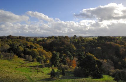 Royaume-Uni, Ecosse, Midlothian, Roslin, paysage devant la Chapelle Rosslyn