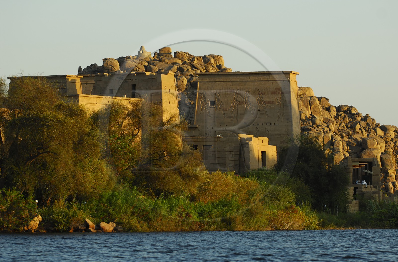 Egypte, Haute-Egypte, Nubie, vallée du Nil, Assouan, île d'Agilka, Philae classé Patrimoine Mondial de l'UNESCO, le temple d'Isis