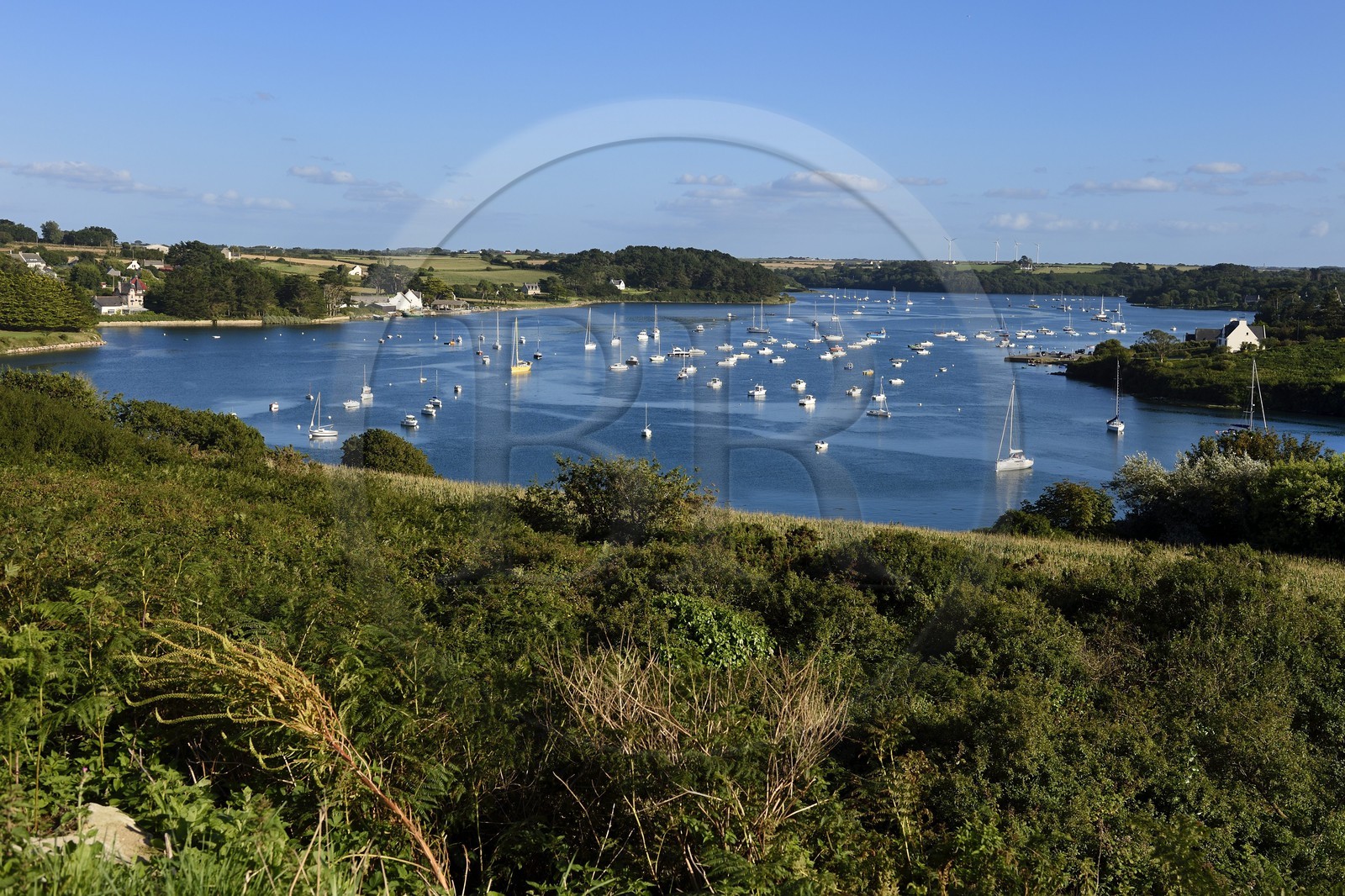 France, Finistere, Lannilis, Prat Ar Coum and Saint Pabu in the Aber Benoit