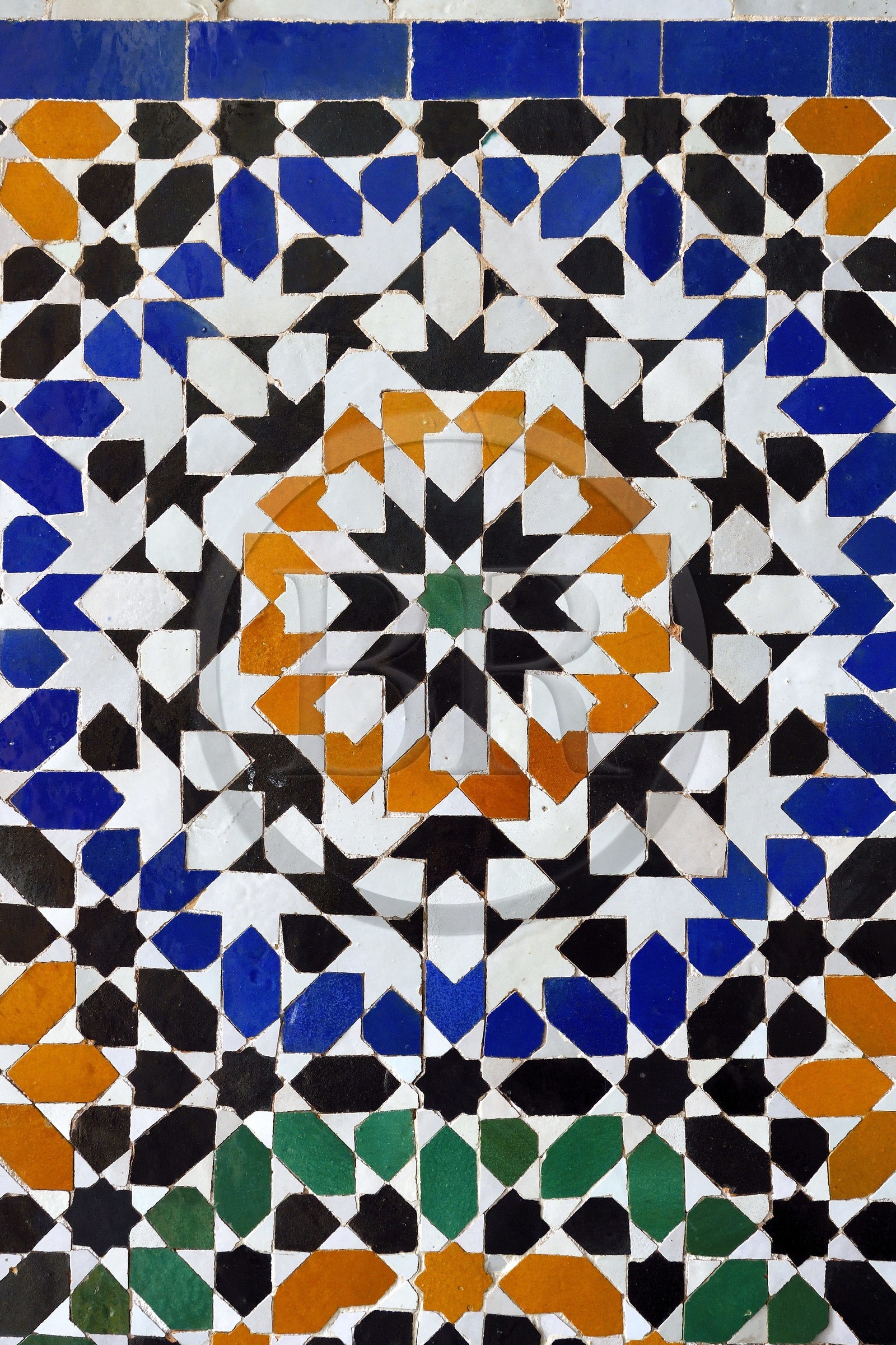 Maroc, Haut-Atlas, Marrakech, ville impériale, Médina classée Patrimoine Mondial de l'UNESCO, Palais de la Bahia