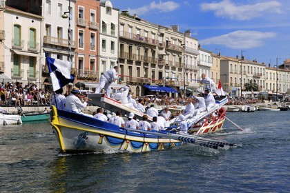 France, Hérault (34), Sète, canal Royal, fête de la Saint Louis, joutes sètoises