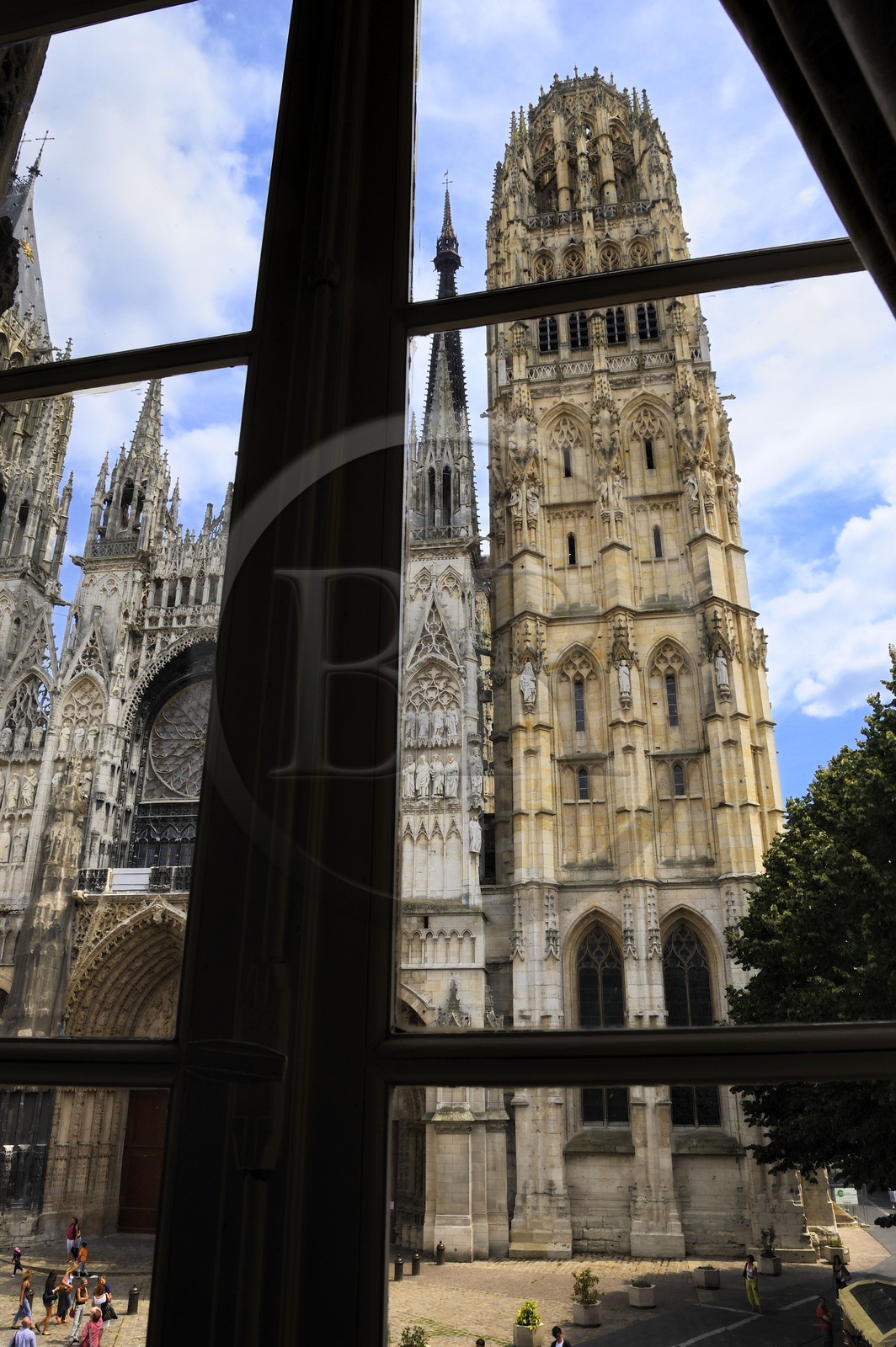France, Seine Maritime, Rouen, Notre Dame of Rouen Cathedral seen from one of the windows of the Bureau des Finances