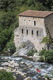 France, Hérault (34), vallée de l' Orb, descente en canoë-kayak de la rivière Orb au moulin de Travassac à Mons la Trivalle